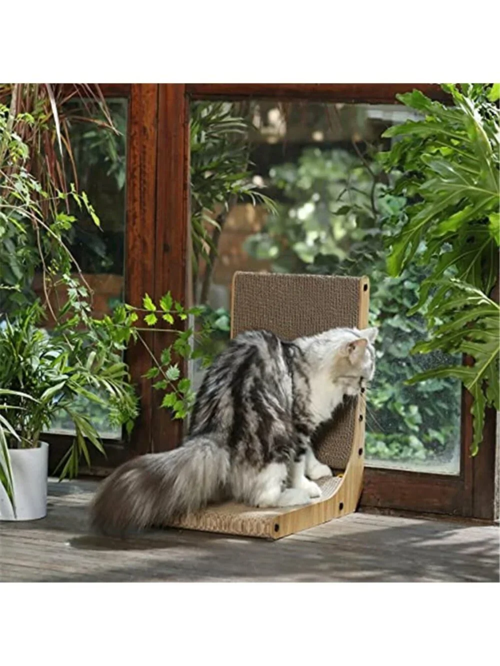 Cat Scratcher Cardboard L Shape Cat Scratch Pad Lounge Bed Furniture Saver